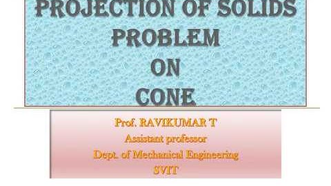 Projection Of Solids-PROBLEM ON CONE