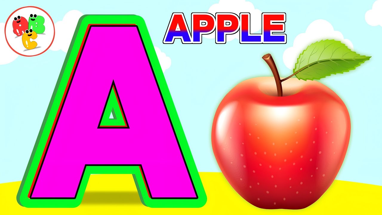 A is For Apple 🍎 !! ABC Nursery Rhymes for Kids !! Simple Phonics Song ...