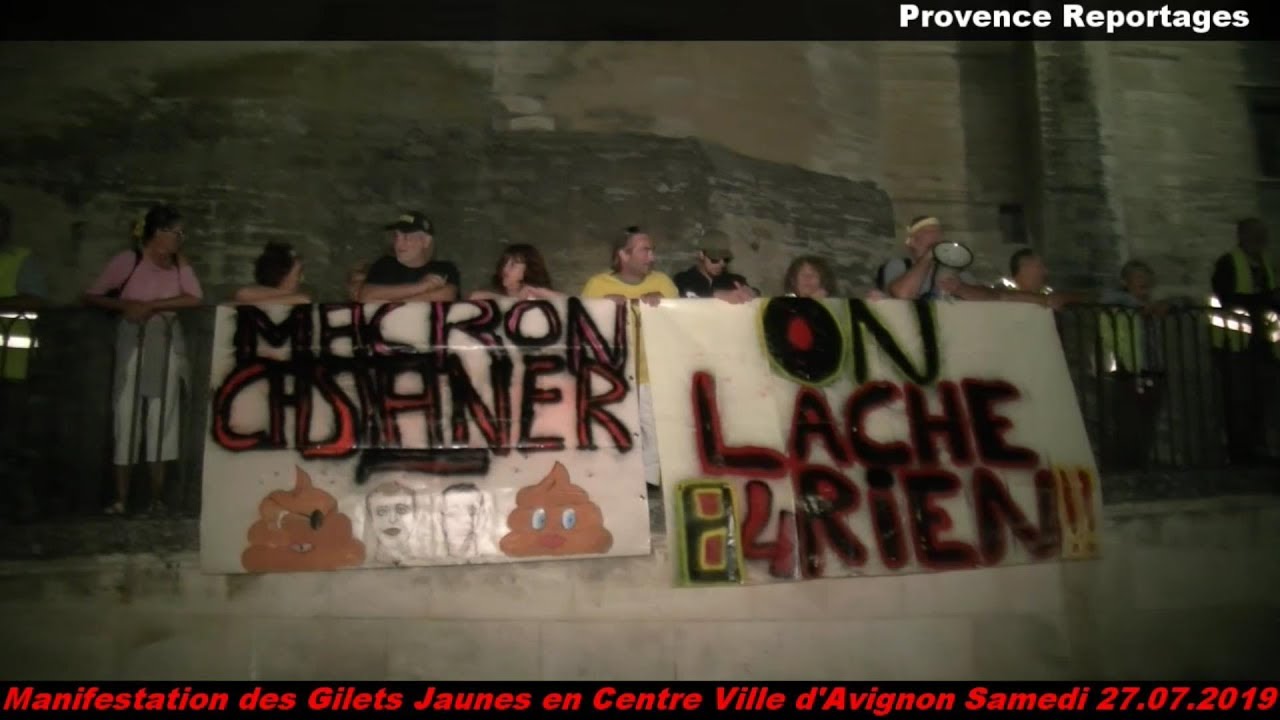 Manifestation Des Gilets Jaunes En Centre Ville Davignon Samedi 27 Juillet 2019