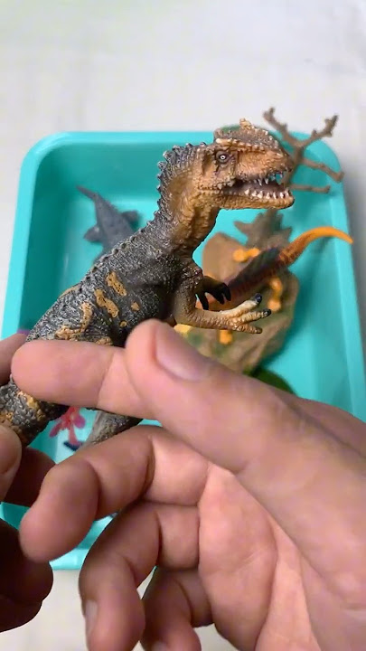 Miniature Dinosaur Toys Diorama Allosaurus, Mosasaurus brick, ... | ASMR Toy Video #asmrvideo
