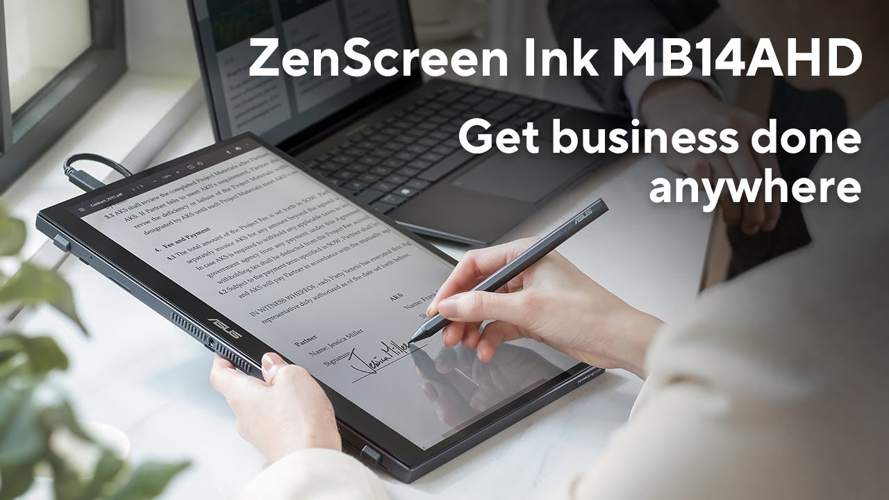 Get business done anywhere - ZenScreen Ink MB14AHD portable
