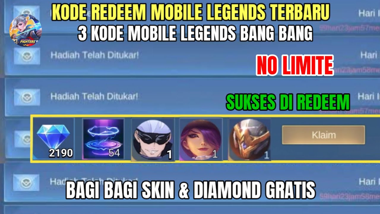 BURUAN! 3 KODE REDEEM ML TERBARU KODE REDEEM MOBILE LEGENDS HARI INI ...