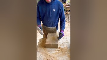 ASMR hammer & chisel ⚒️ #stonework #walling #asmrsounds #asmr #stone #handcraft