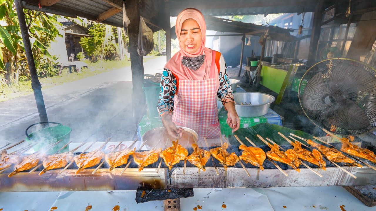 Street Food COCONUT MILK BBQ CHICKEN!! 