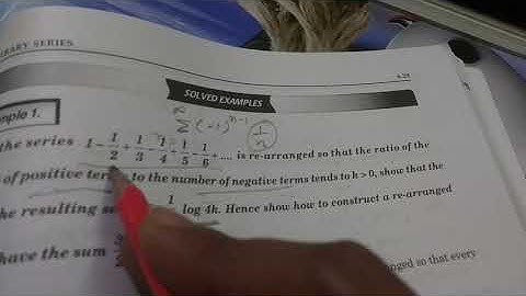 Lecture 5, Arbitrary Series, Sequences and Series, B.A./B.Sc. 4th Sem.