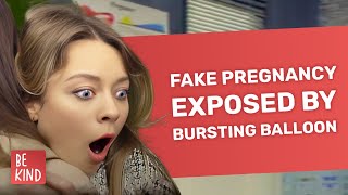 Fake Pregnancy Exposed By Bursting Balloon  | @Bekind