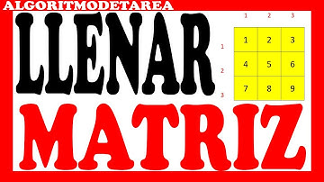 Algoritmo para llenar una matriz