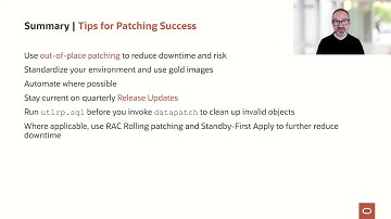 Tips for successfully applying patches to Oracle Database