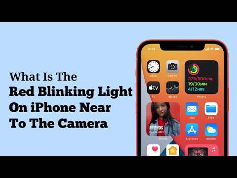 Why is there a red light on my iPhone near the camera?