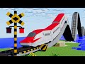 【踏切アニメ】でこぼこ線路を走る新幹線こまち | Shinkansen and Railroad Crossing Animation