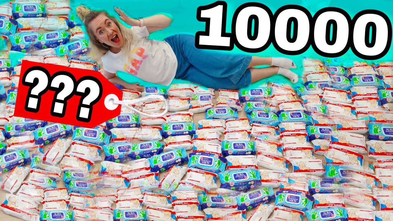 ЧТО ЕСЛИ ВЫЖАТЬ 10000 ВЛАЖНЫХ САЛФЕТОК ?! Безумный Эксперимент Маша Зум