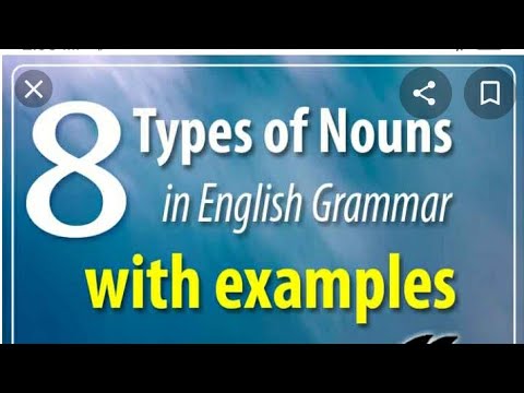 Ang walong type sa Nouns(The 8 types of Nouns)