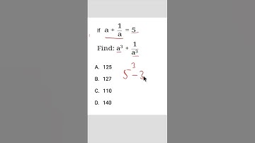 If a+1/a=5 find a^3+1/a^3. answer chutkiyon ka khel. #m4masterji, #mathshorts,#mathstricks