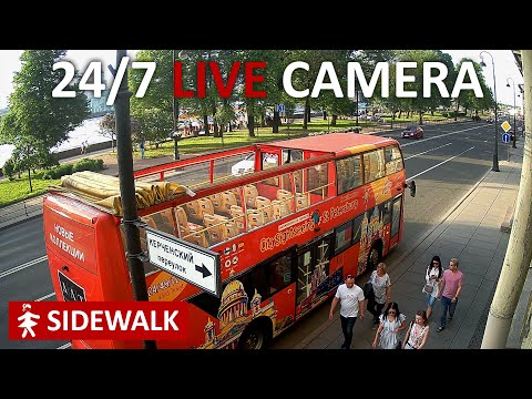 🔴 LIVE CAMERA Sidewalk 24/7 St. Petersburg, Russia Admiralty emb. Онлайн камера Адмиралтейская наб.