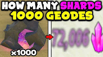 How many SHARDS with 1000 GEODES in Prospecting Roblox