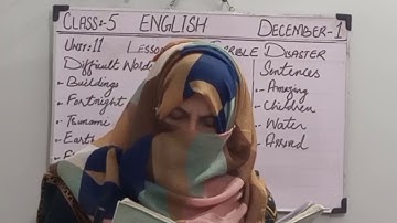 Class 5 English December 1