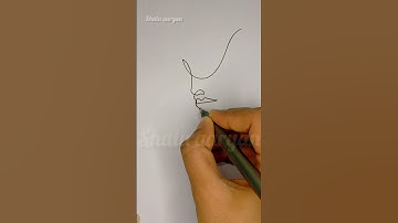 One Line Drawing Girl #shorts #youtubeshorts #viral #video #trending 🔥🔥