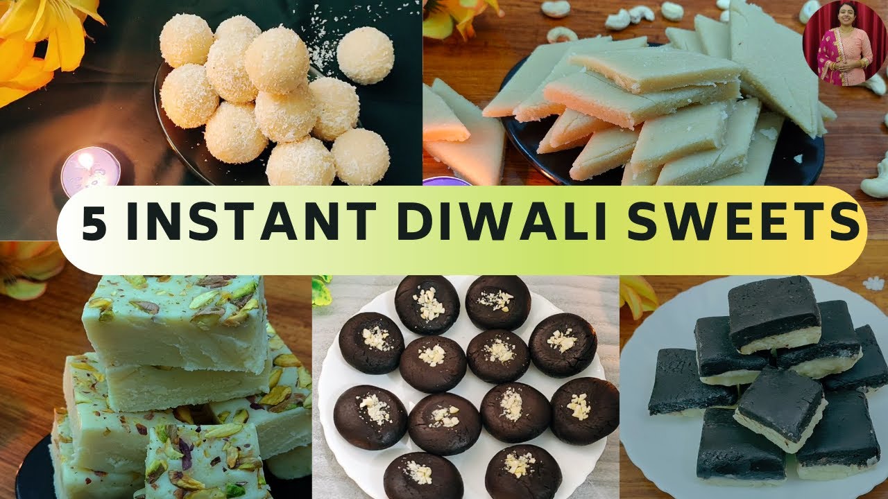 5 instant diwali sweets recipes 2020 | easy dipawali sweets in hindi| diwali | दिवाली स्वीट्स रेसिपी | You Tube