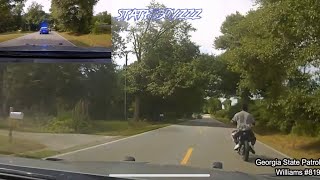 Suspect On Dirt Bike Tries to Outrun Two GSP Troopers