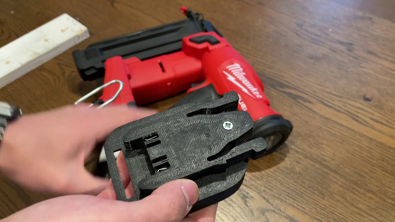 Underlegen Kro kan opfattes 3D Printed Makita 18V to Milwaukee FUEL 18ga Brad Nailer (2746-20) - YouTube