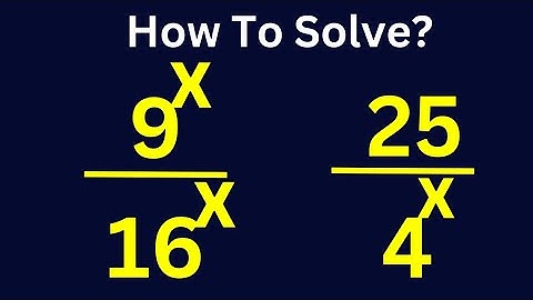 A Nice Math Olympiad | Exponential Problem | How To Solve For "X" In This Problem