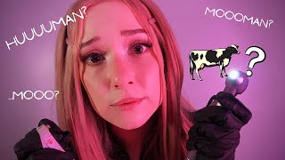 ASMR Alien Abduction & Exam | Huuuman or Cow?? 🐄👽(Spaceship ambience, Gloves Sounds)