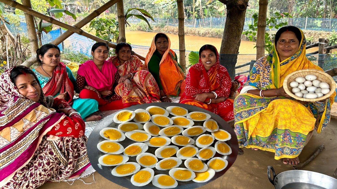 হাঁসের ডিম দিয়ে এমন কি রান্না করে খাওয়ালো।।Even cooked and fed with duck eggs