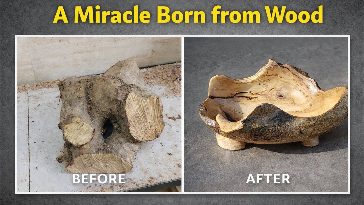 A Miracle Born from Wood #wood#woodworking 