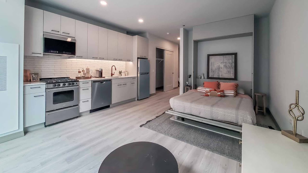 A Bucktown S1 studio with Murphy bed at the new Triangle Square