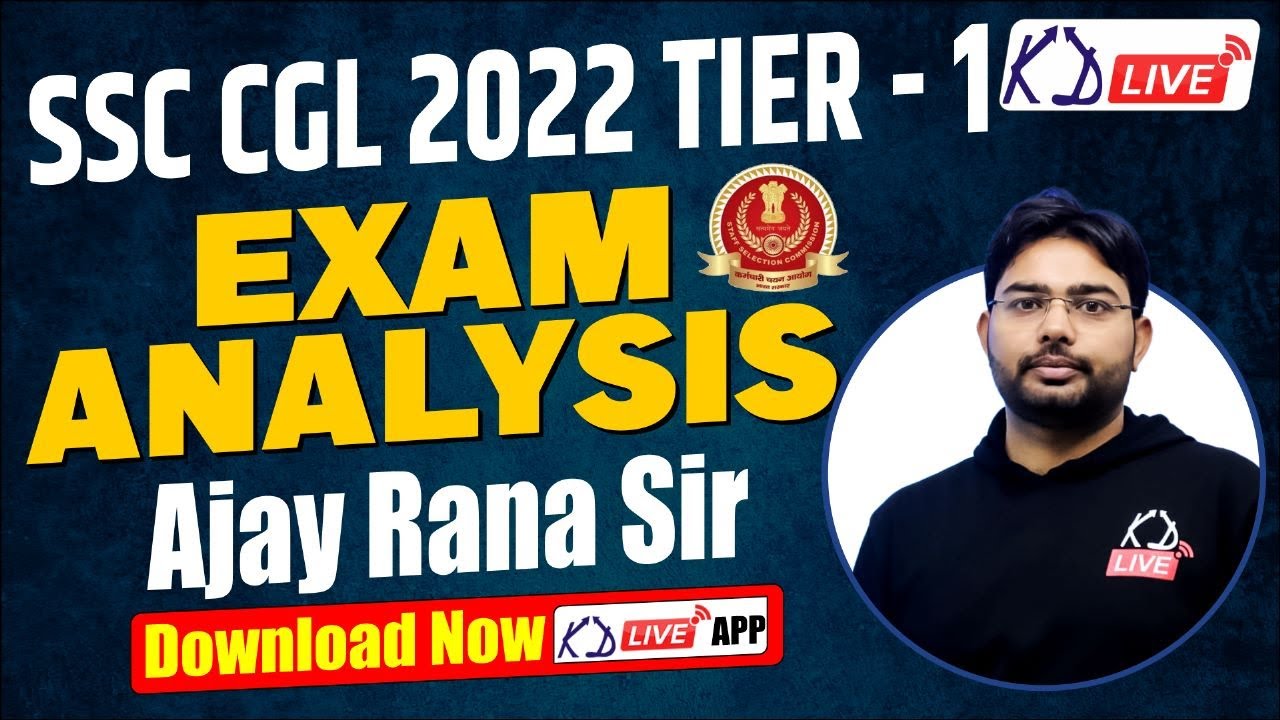 SSC CGL 2022 TIER 1 | EXAM ANALYSIS | BY RANA SIR - YouTube
