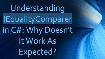 Understanding IEqualityComparer in C# : Why Doesn