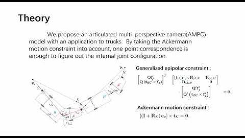 Articulated multi-perspective cameras and their application to truck motion estimation
