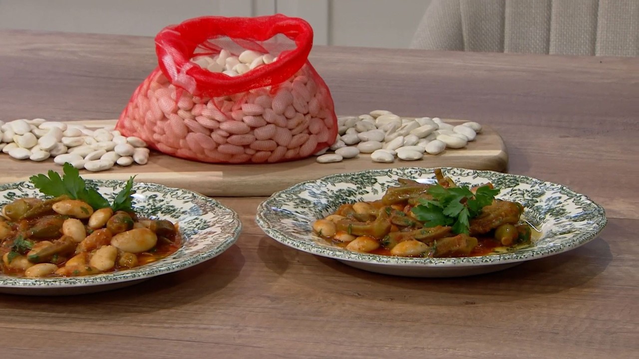 Φασόλια γίγαντες ελέφαντες Κάτω Νευροκοπίου με μπάμιες | Ανδρέας Λαγός