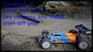 RC Car cleaning and maintenance for the new season, Xray xb4, timelaps