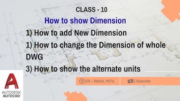 CLASS - 10 I How to Manage Dimensions in AutoCAD I How to show Alternate Units in CAD