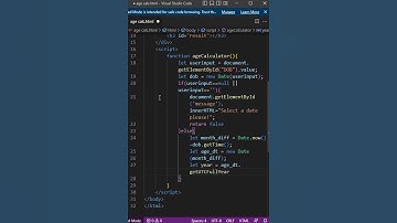 Age Calculator | HTML CSS JavaScript