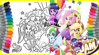 EQUESTRIA GIRLS RAINBOW ROCKS GIANT COLORING PAGE COMPILATION
