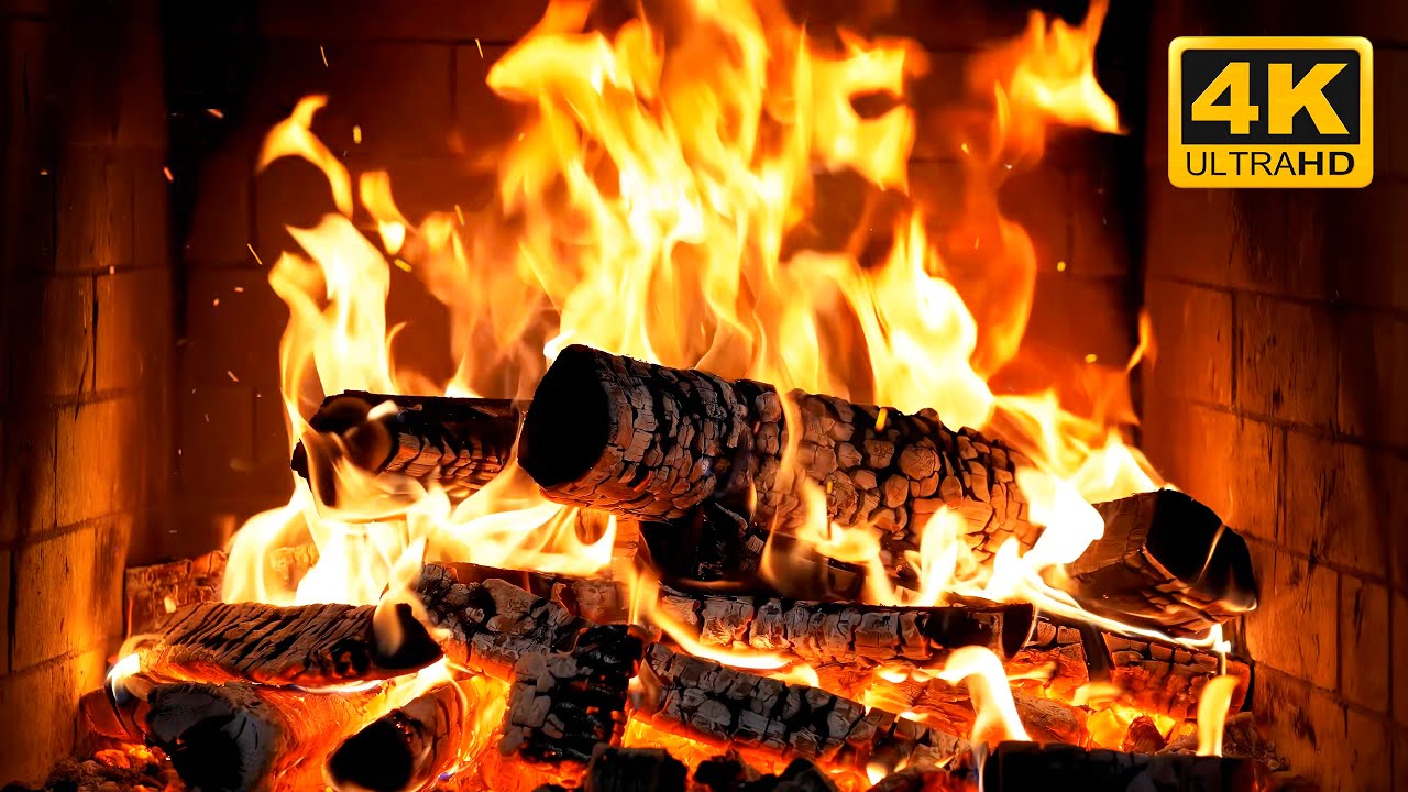 🔥 Каминные вечера уюта и тепла: трещащие дрова для полной релаксации (Fireplace 4K)