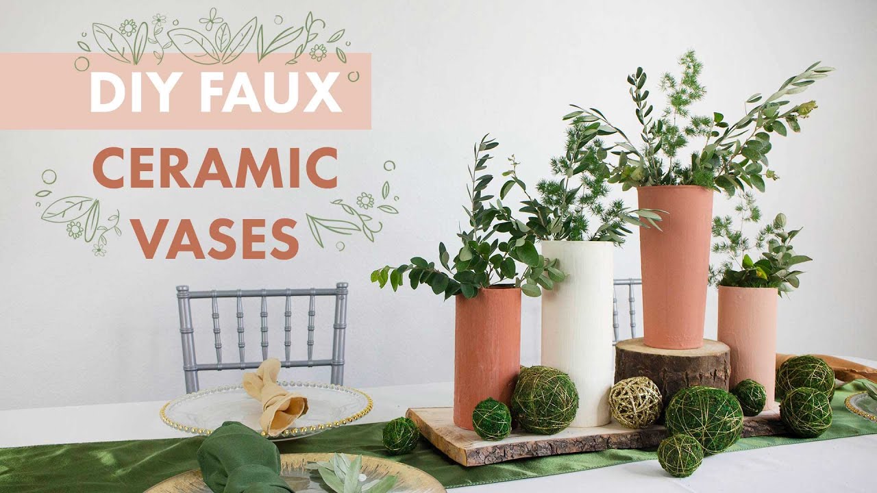 DIY Faux Ceramic Vases Easy Terracotta Chalk Paint Style