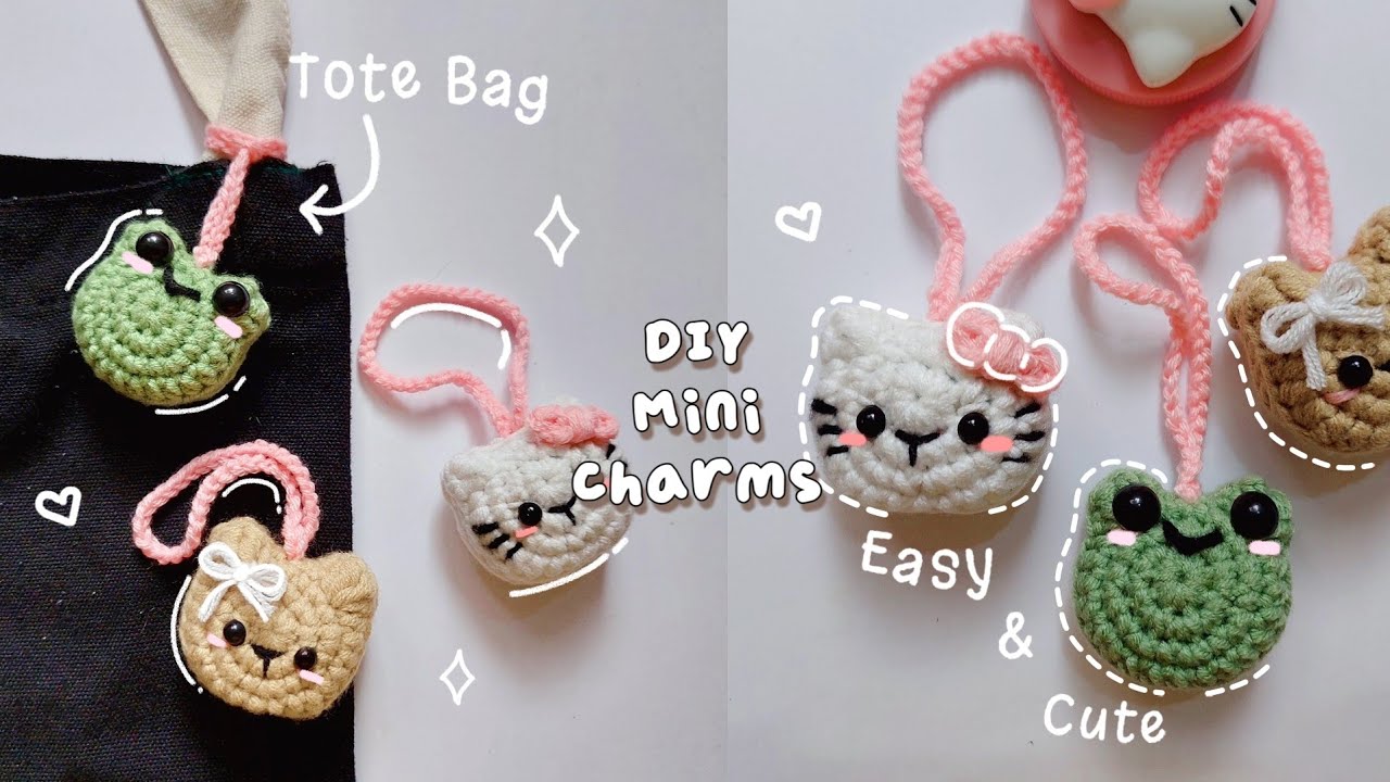♡ Crochet Mini Animal Keychains Tutorial