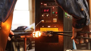 Forge Welding in the Induction Forge - blacksmithing
