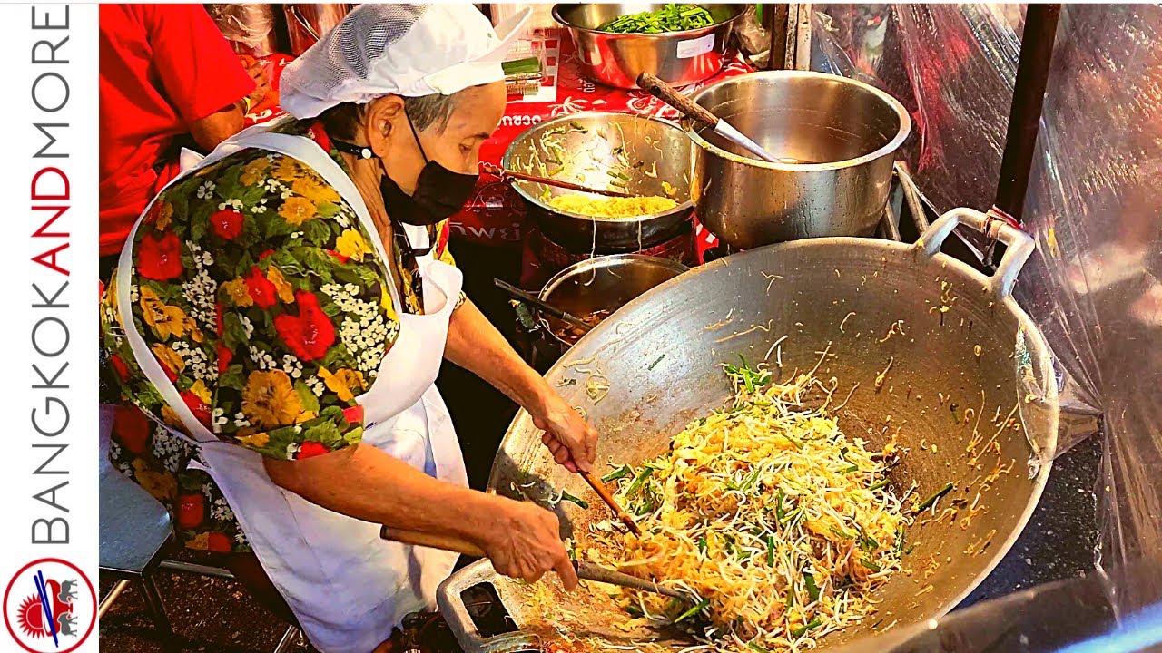 Grandma's Pad Thai And More STREET FOOD In Thailand YouTube