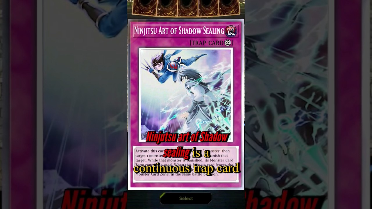 Yu-Gi-Oh! Ninja Card Profile - Ninjitsu Art Of Shadow Sealing