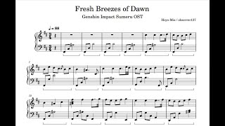 Sumeru city - Fresh Breezes of Dawn - Genshin Impact Piano
