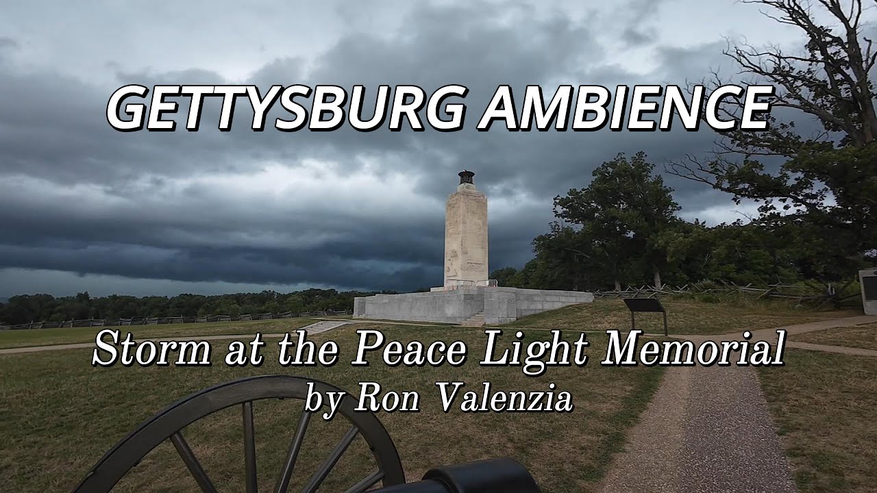 Storm at the Peace Light Memorial Gettysburg