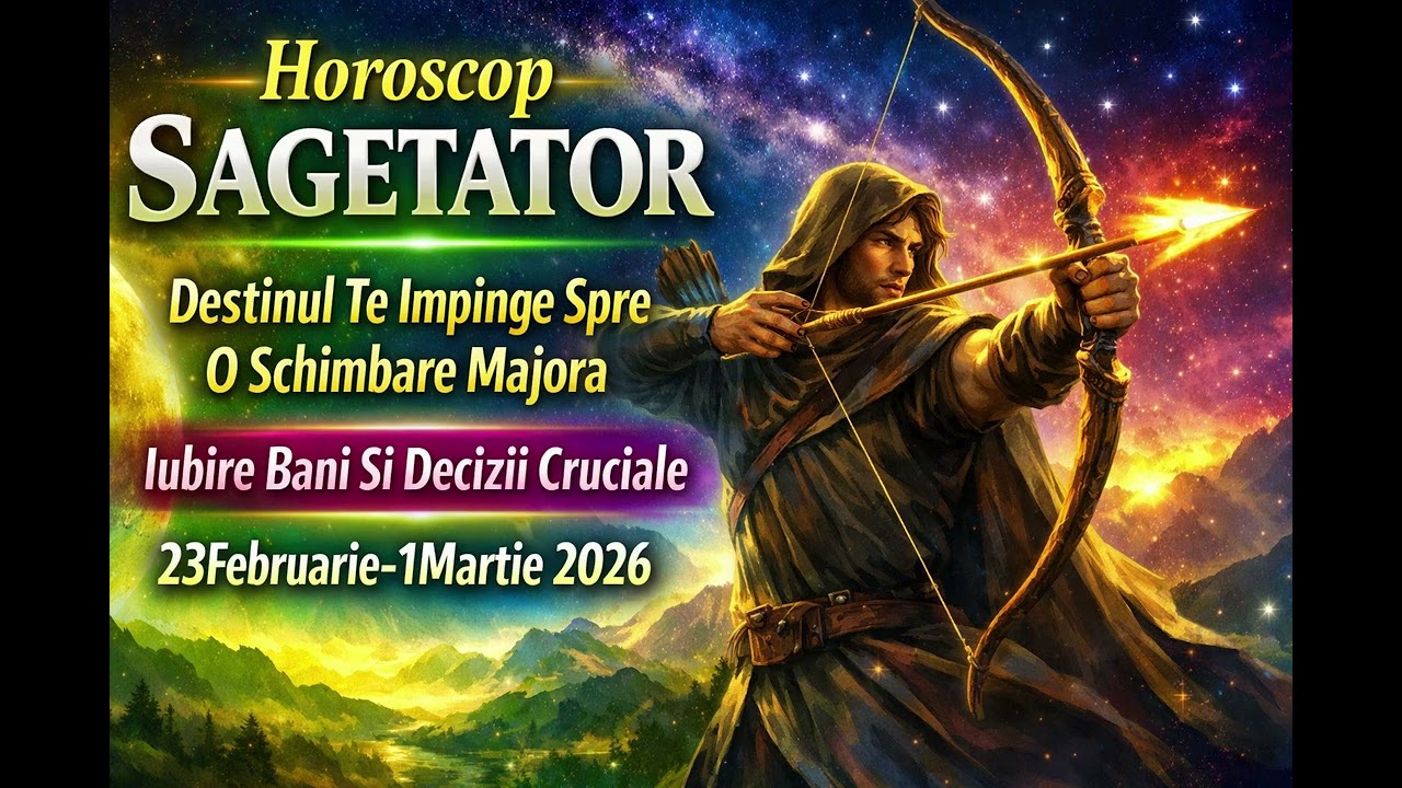 ♐Horoscop SAGETATOR 23 Februarie - 1 Martie 2026 - Bani, Iubire Si Destin Te Imping Spre O Schimbare