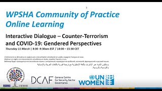 Webinar - Counter-Terrorism and COVID-19 Gendered Perspectives