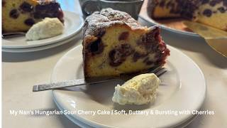 Hungarian Sour Cherry Cake | My Nan's Traditional Recipe | Soft Buttery Cake with Baking Science screenshot 1