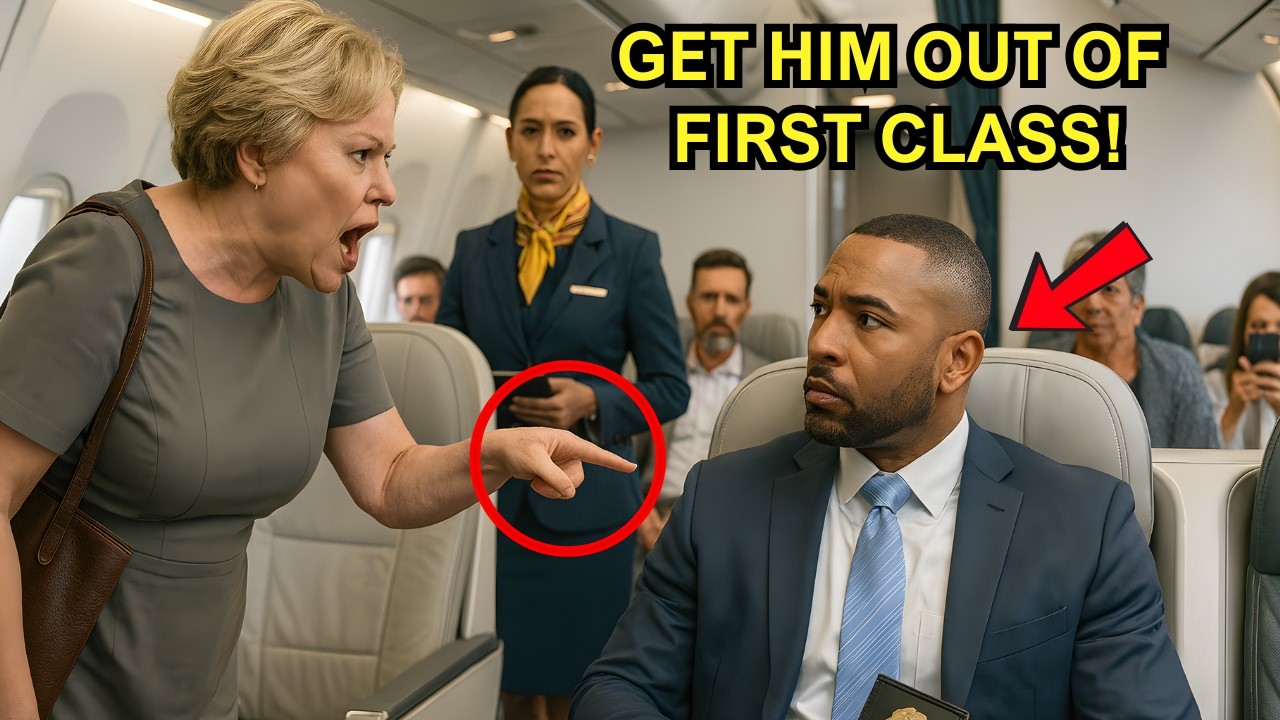 Женщина-расистка попыталась высадить чернокожего мужчину из первого класса, но потом узнала, что ...