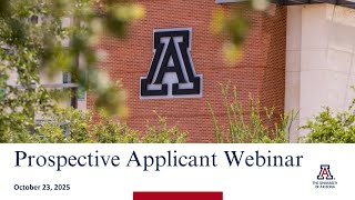 2026-2027 Applicants' Webinar: The University of Arizona Coverdell Program